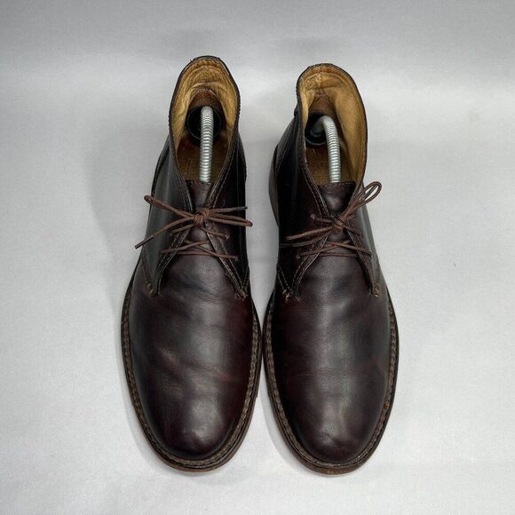 Frye Oliver Boots Men's Size 9D Brown Leather Lace Up Casual Chukka Boots - Picture 3 of 12
